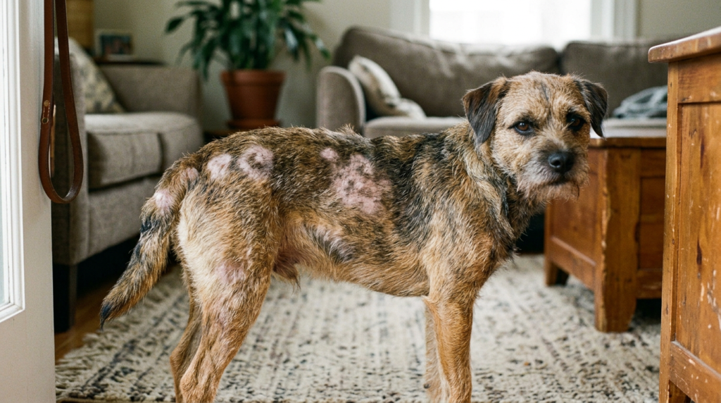 Dog with abnormal hairloss