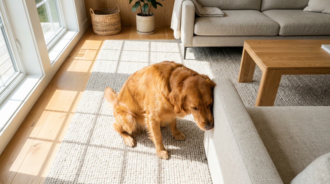 Subtle symptoms of a dog experiencing ear discomfort