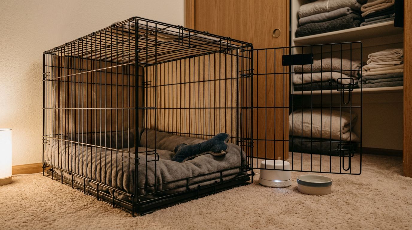 A calming sanctuary constructed to protect pets