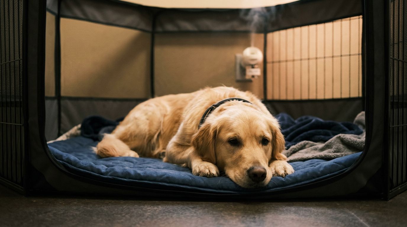 Calming pre-surgical preparation for a veterinary patient
