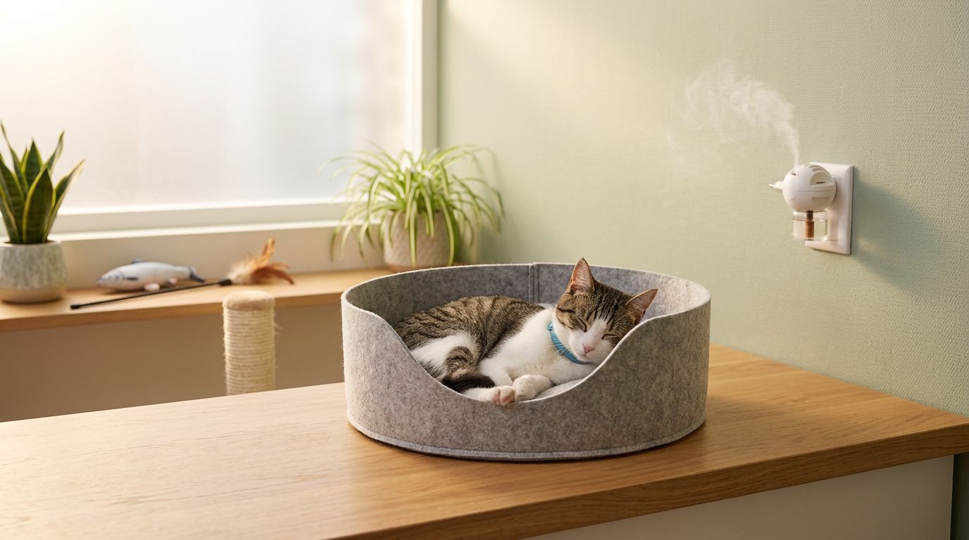 Fear-free feline examination at Nimbus Pet Hospital