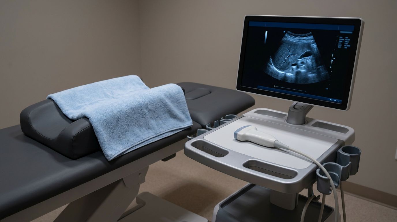 Veterinary diagnostic ultrasound examination